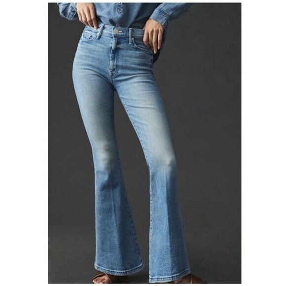 Mother High Waisted Weekender Skimp Flare Jeans in On‎ the Run Size 27x30 - Picture 1 of 15